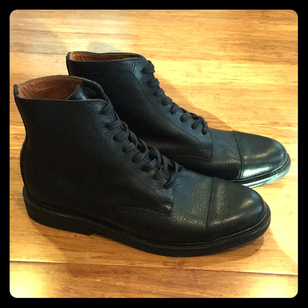 New Frye Leather Lace-Up Boots